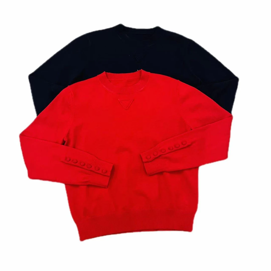 【秀秀新品】袖扣子套头毛衣 时尚（建议手洗）