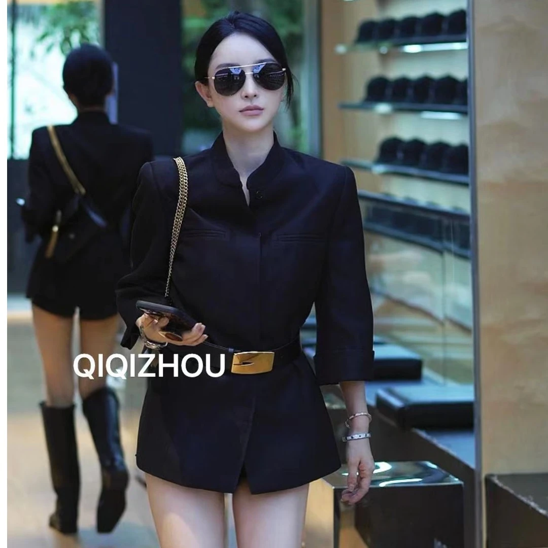 QIQIZHOU手工定制中山装上衣配腰带 no退  no退(盗图必究）