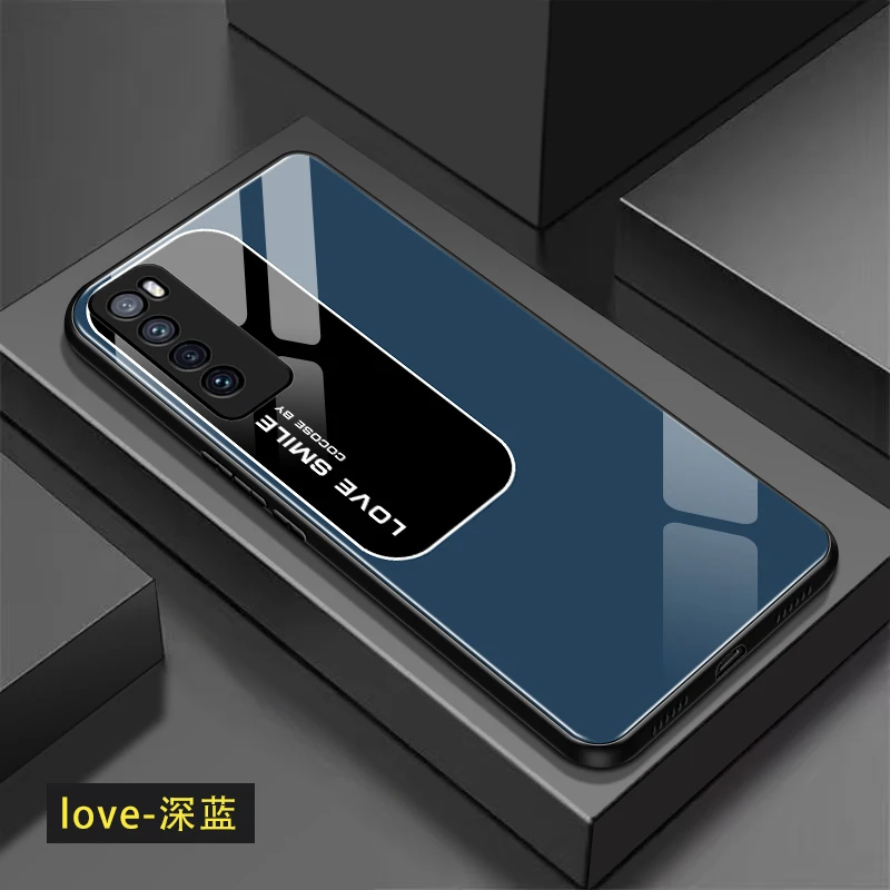 【华为Nova7】个性潮牌男款手机壳玻璃壳镜面时尚硬壳