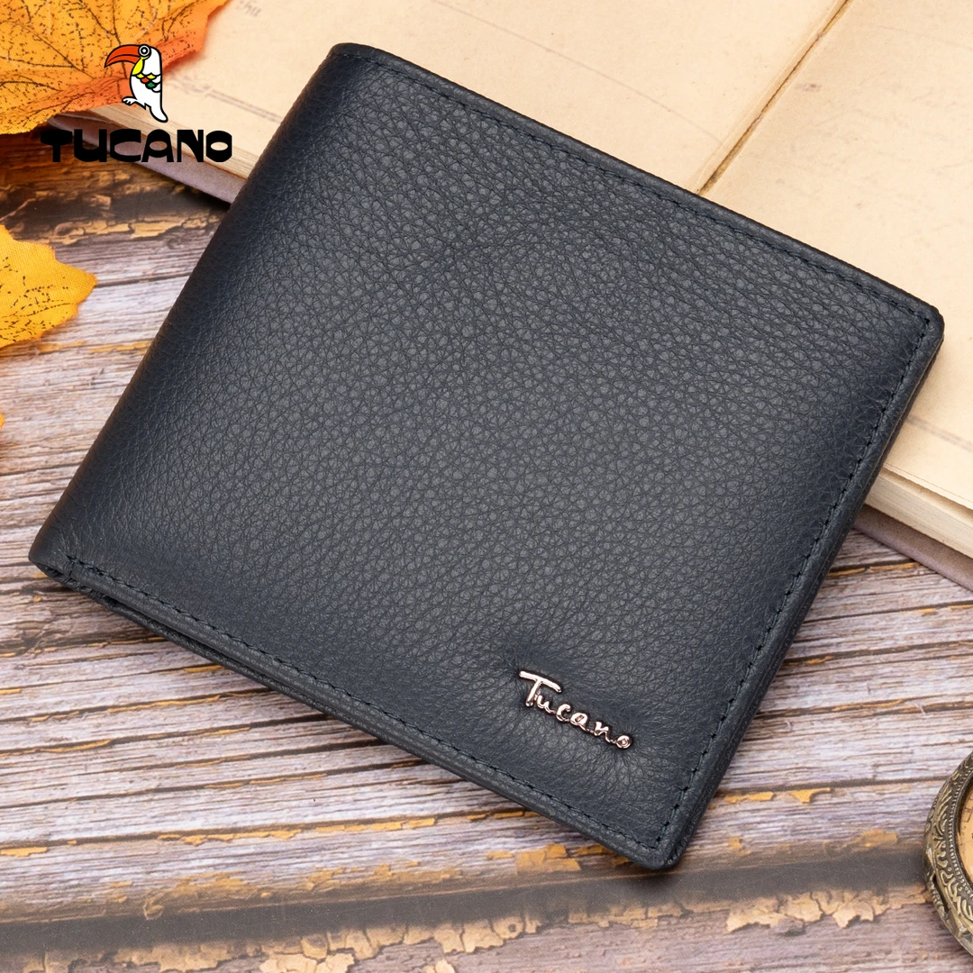TUCANO/啄木鸟钱包男短款真皮头层牛皮商务男士超薄横款皮夹钱夹