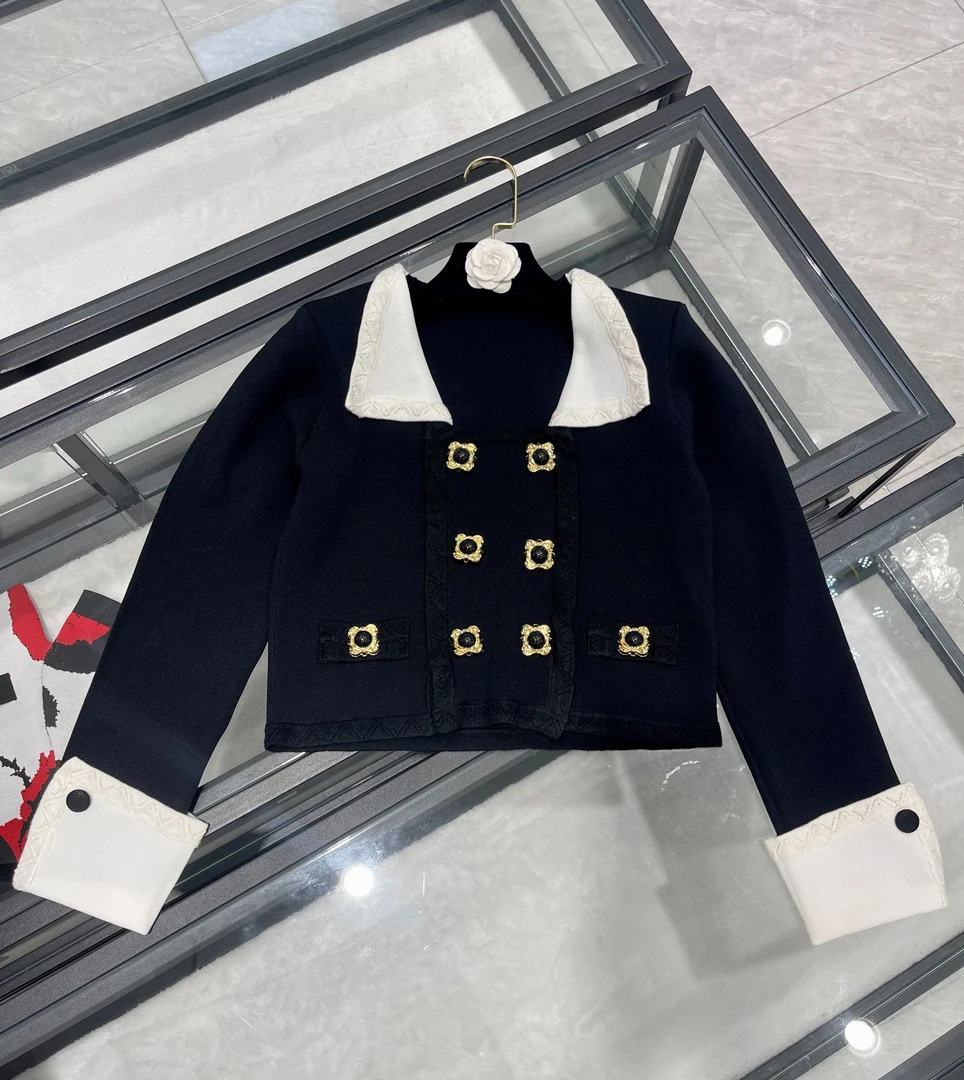 【336-337】小香风显瘦气质洋气时尚法式减龄短款百褶裙套装