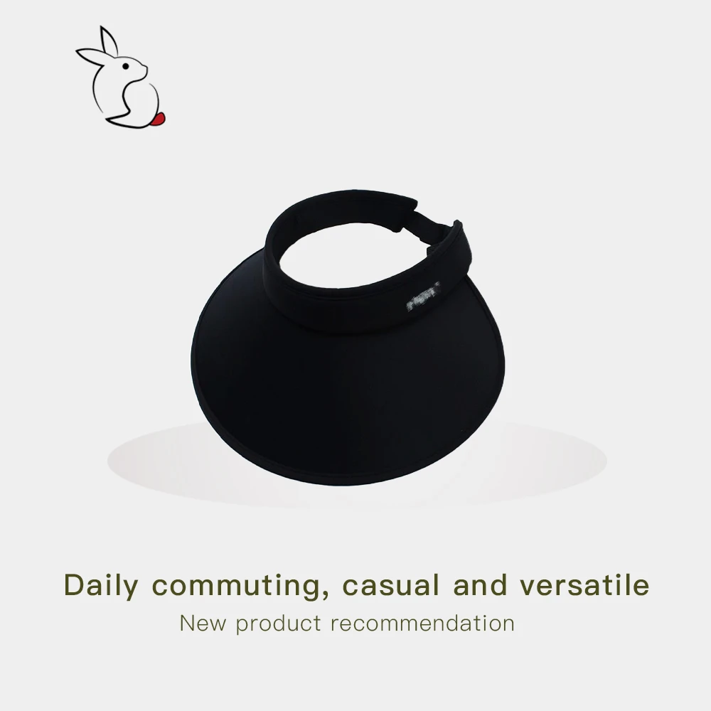 超大檐冰丝防晒空顶防紫外线骑车遮阳帽女可水洗外出透气帽檐帽子