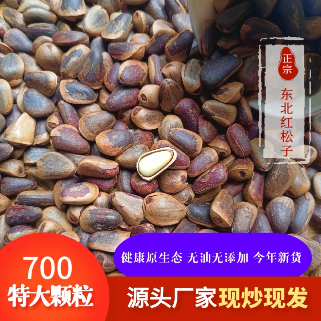 2025年新货东北红松子700特大颗粒笨炒松子净重250克半斤