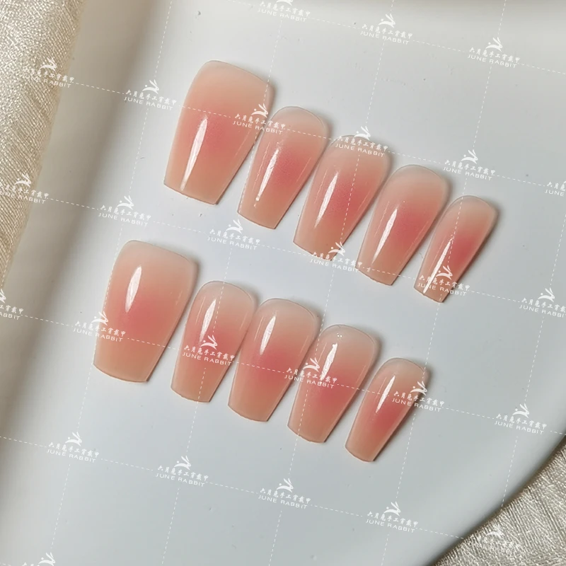 六月兔纯手工可拆卸穿戴甲粉色百搭穿戴甲宠粉