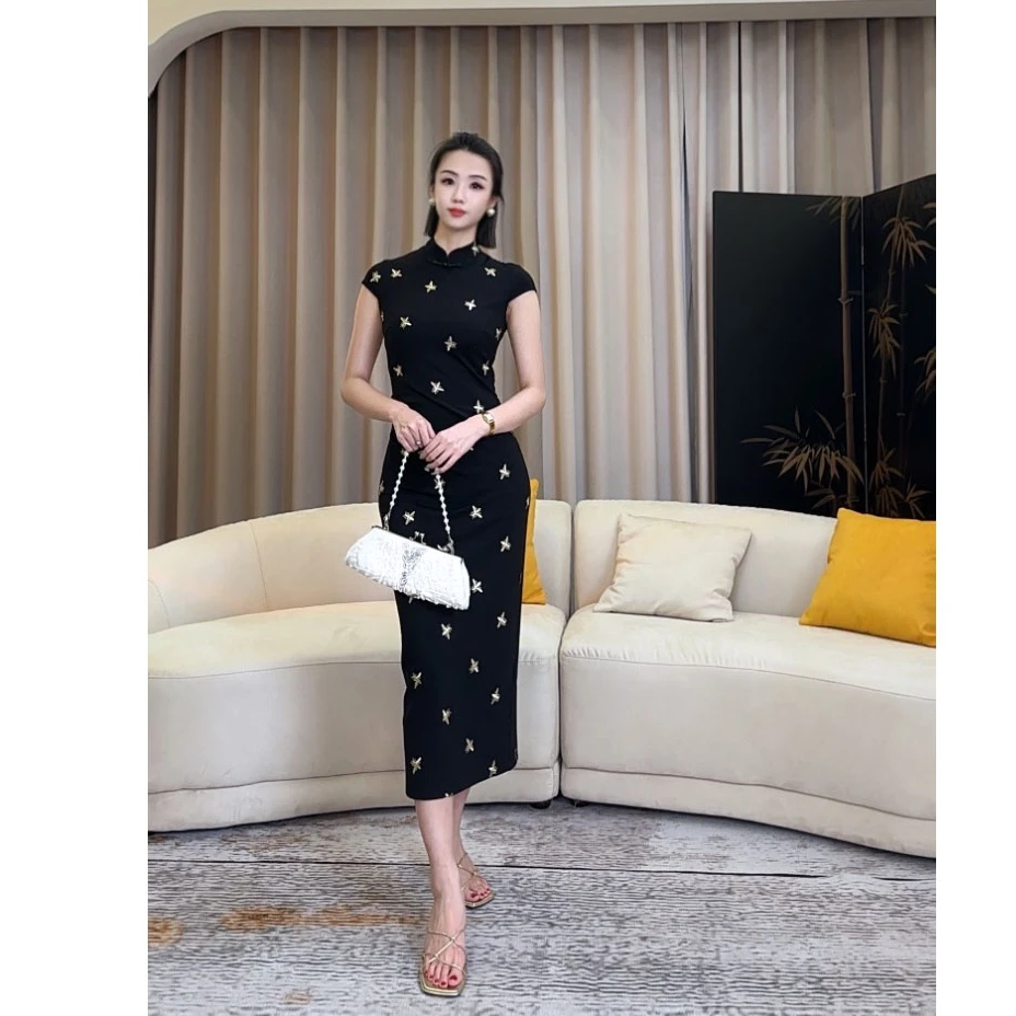 西西推荐【澜夜绣】春夏款新中式国风修身显瘦气质旗袍XX30161Q