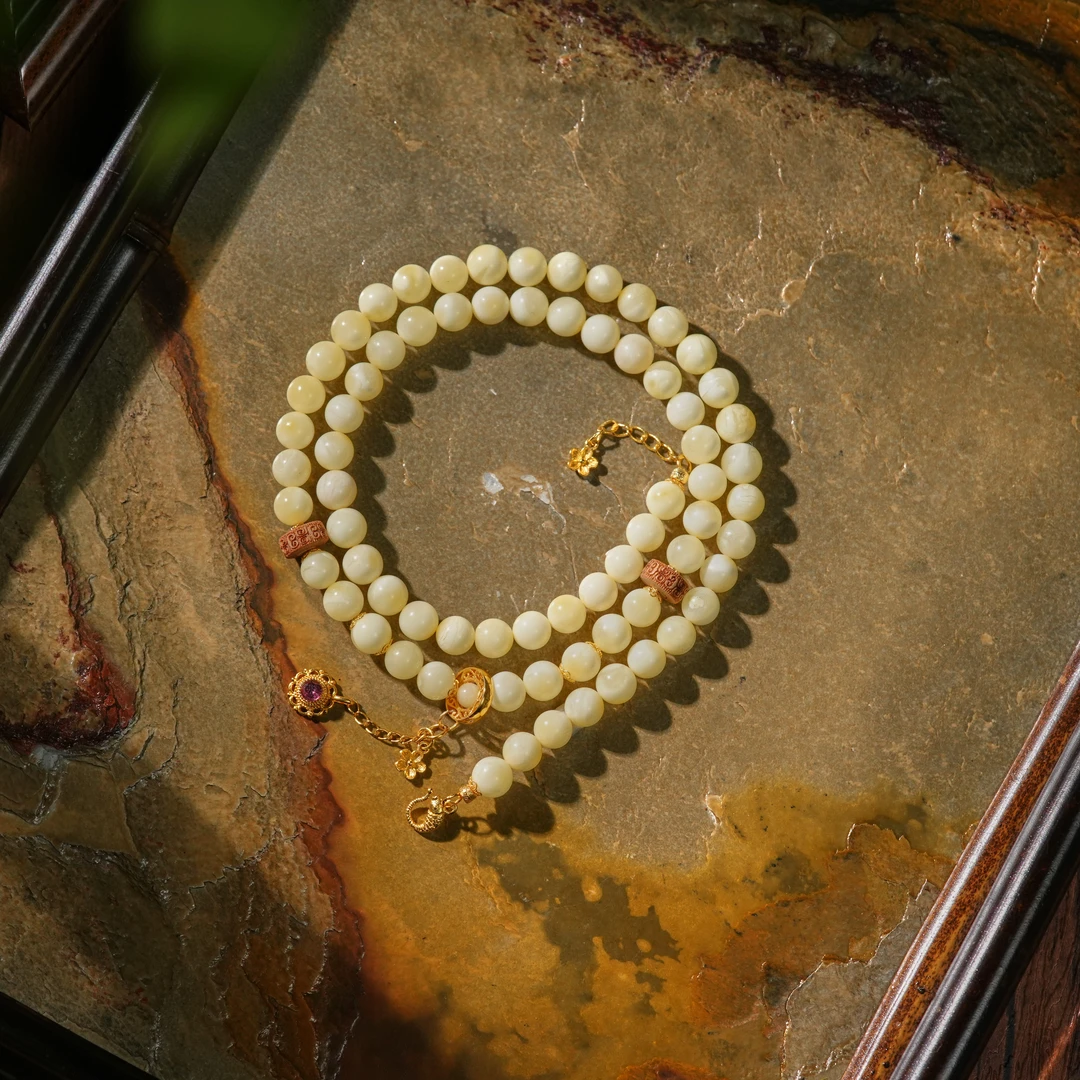 收藏级白蜡高定18K金美人链AD0127项链时尚百搭气质6mm±