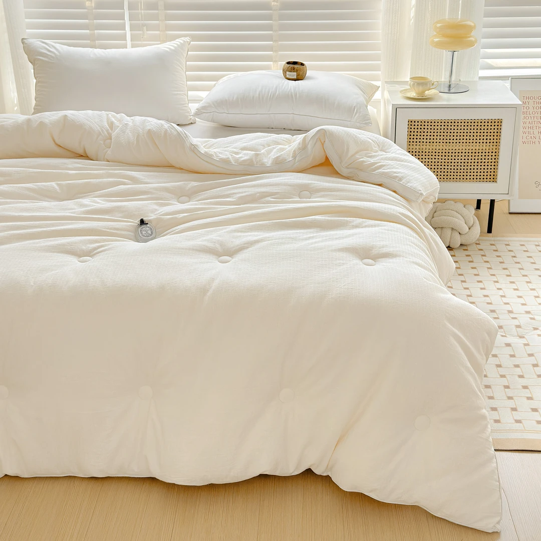 邮佳邮佳A类100%全棉华夫格【李官奇】大豆纤维填充子母被芯二合一