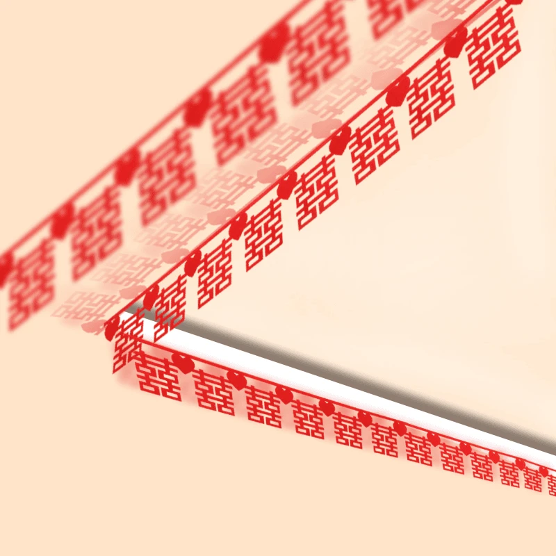 婚房装饰装饰品新年喜帘喜字拉花简约双面绒布墙围喜喜帘