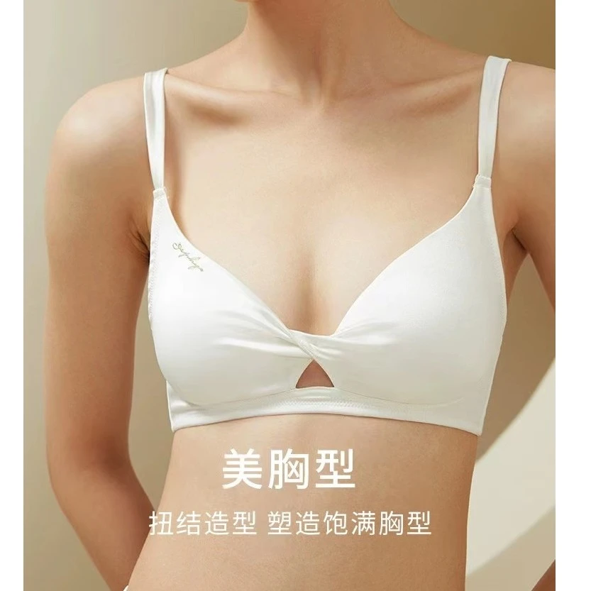 【日月禾 】6A百分百重磅桑蚕丝美背无痕无钢圈聚拢舒适w2042