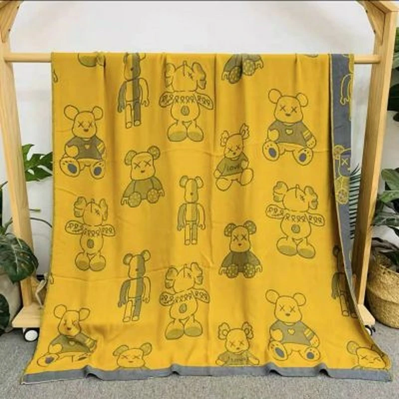 【机械熊】1.2*1.5m竹纤维冷感休闲毯多功能空调被柔软丝滑床盖