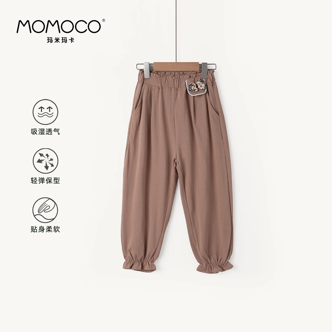 MOMOCO/玛米玛卡新款夏季女童时尚花边韩版脚口防蚊裤76630362001