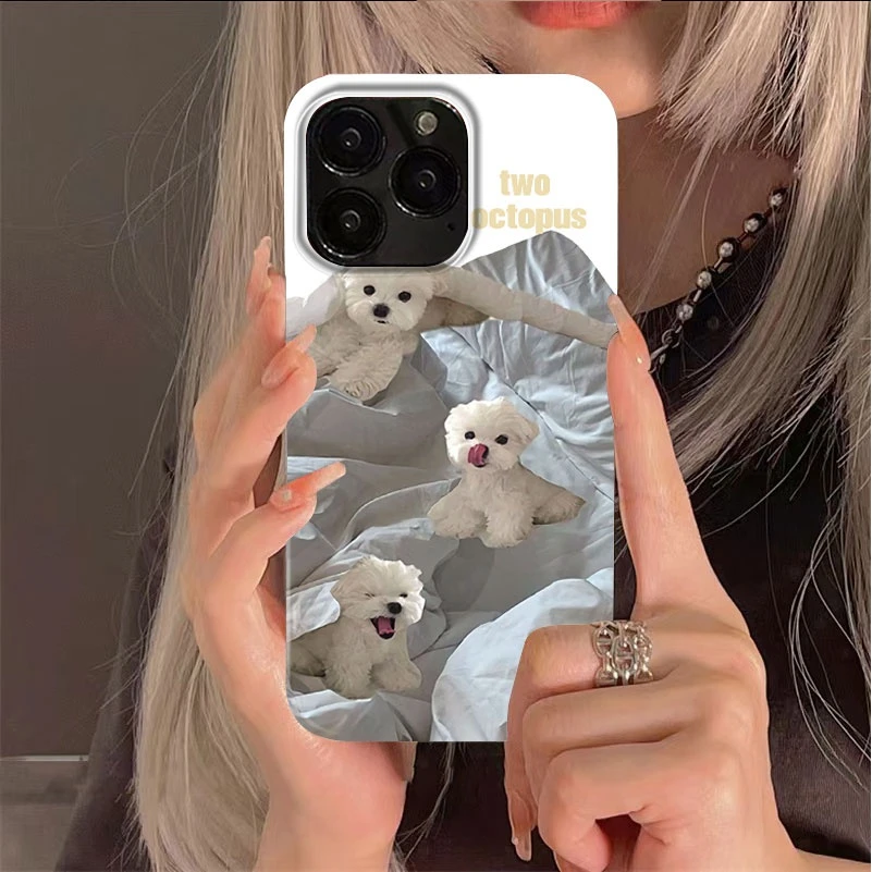 甲壳虫适用苹果15华为荣耀oppoins风棉被三只小狗菲林手机MY