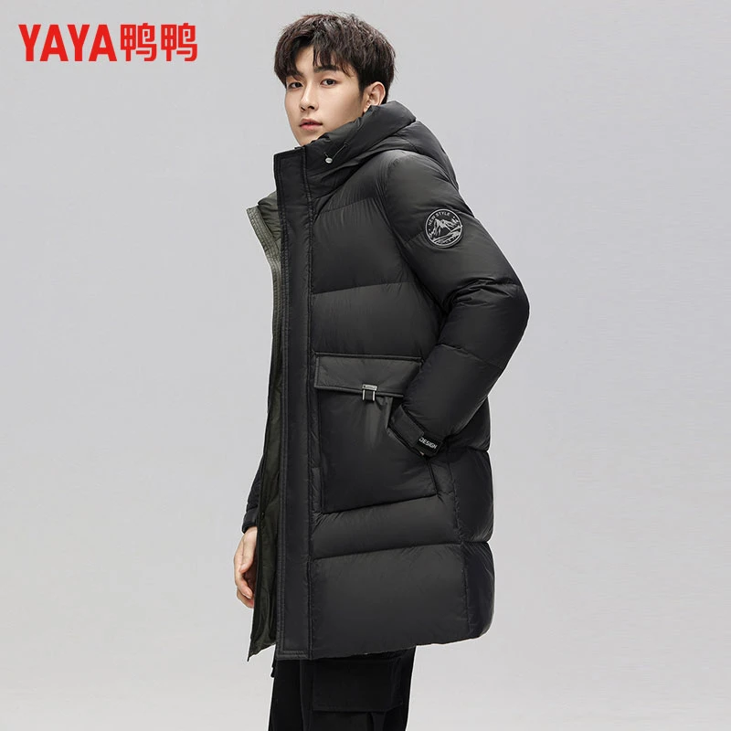 鸭鸭羽绒服男士中长款加厚2024年新款高端品牌冬季外套DYYD7B0260