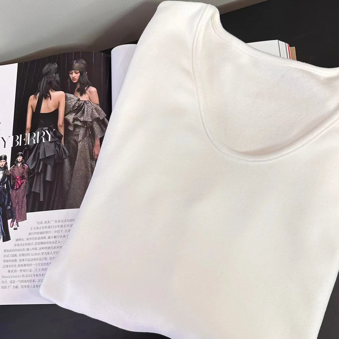 晓夏自制 鹅蛋领长袖T恤 德绒磨毛保暖亲肤柔软慵懒宽松显瘦打底