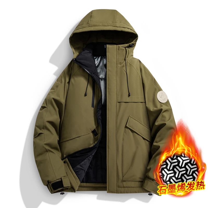 大牌平替！石墨烯蓄热保暖情侣款户外冲锋连帽保暖棉服！BR7199