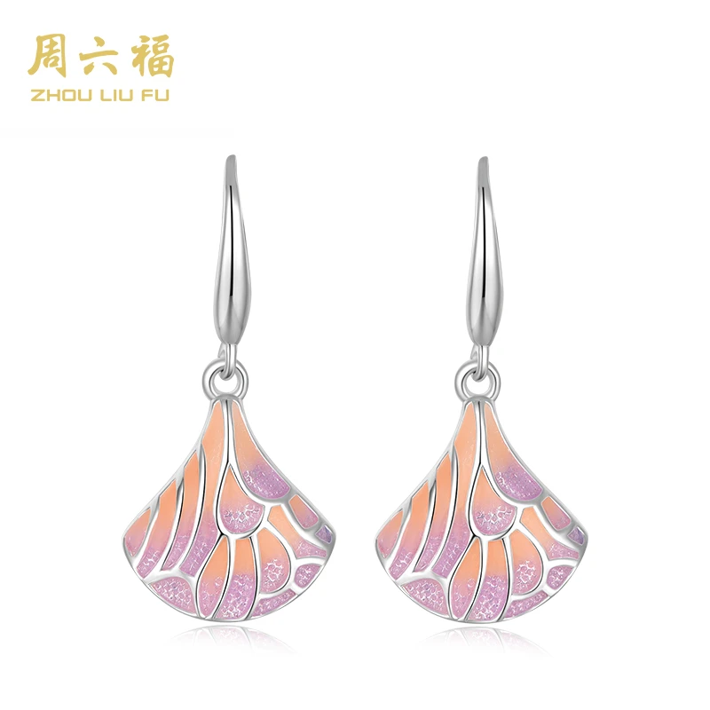 【周六福】蝶翼翩翩S925银耳饰轻奢女款-Y8015-主