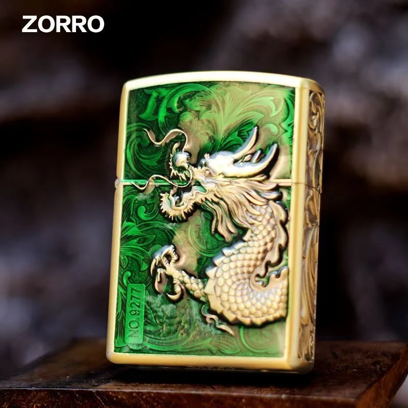 ZORRO佐罗正品青铜霸王龙煤油创意打火机