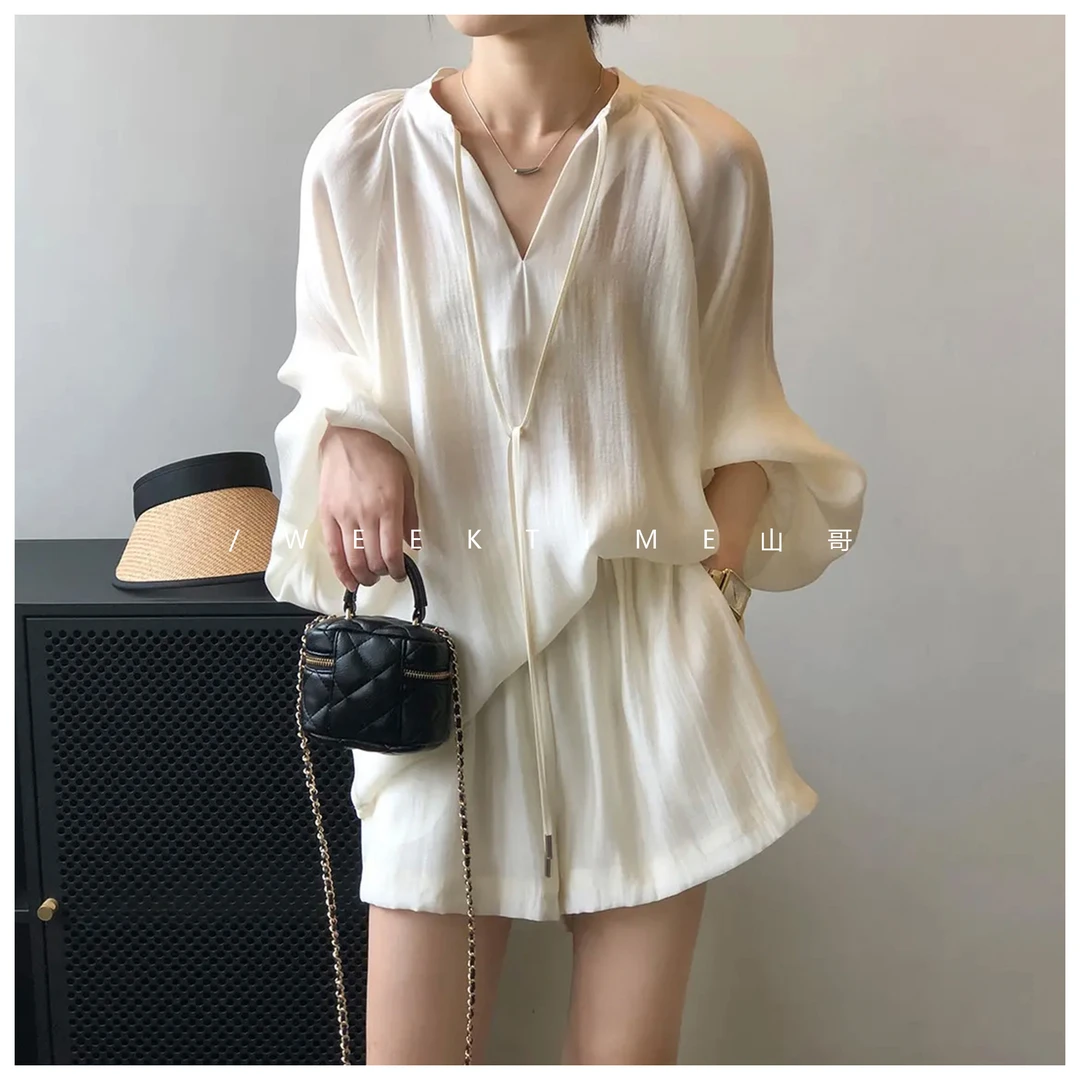 【枫丹白露】美幻清凉休闲上衣+短裤 套装87882