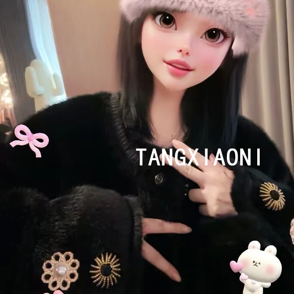 多辅料开模 【黑精灵】重磅草外套潮牌女装