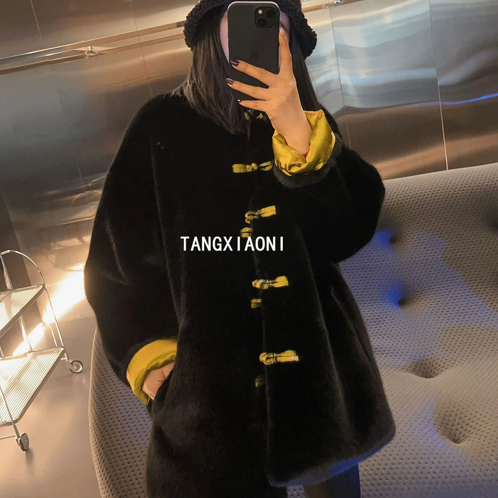 双面双穿【秋香蝶】重磅加厚草草外套