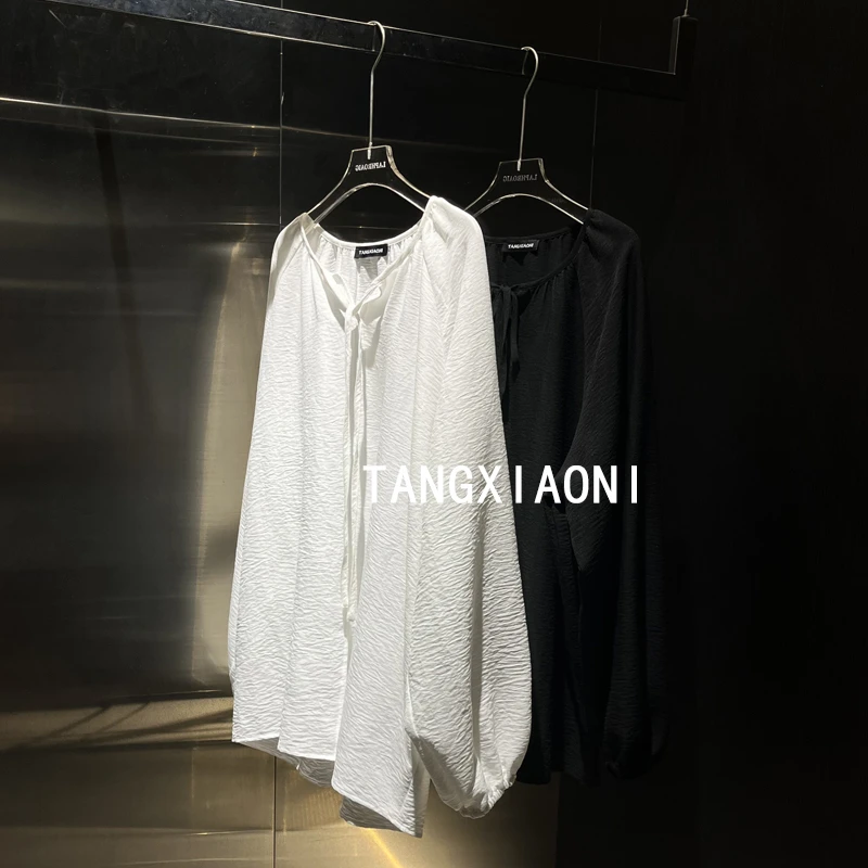 两色 【白柚清欢】两色早秋灯笼袖上衣