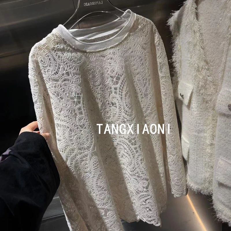 加大版 慵懒版 【白水溶 】刺绣上衣