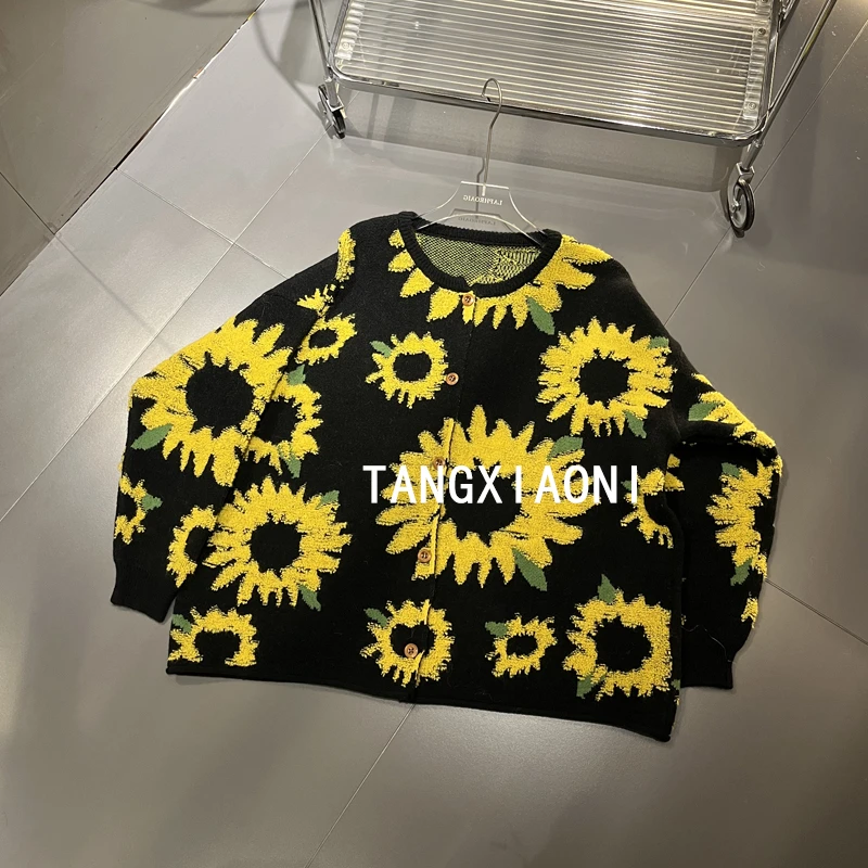 【向阳而生】浮雕刺绣太阳花 毛衣 重磅