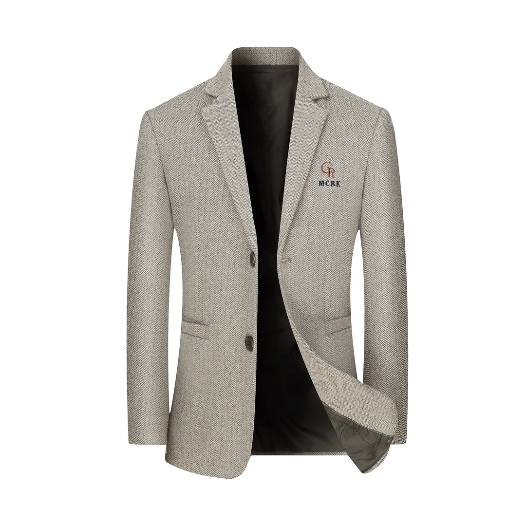 西装春季外套男中年薄款修身商务休闲男士西服时尚男装上衣