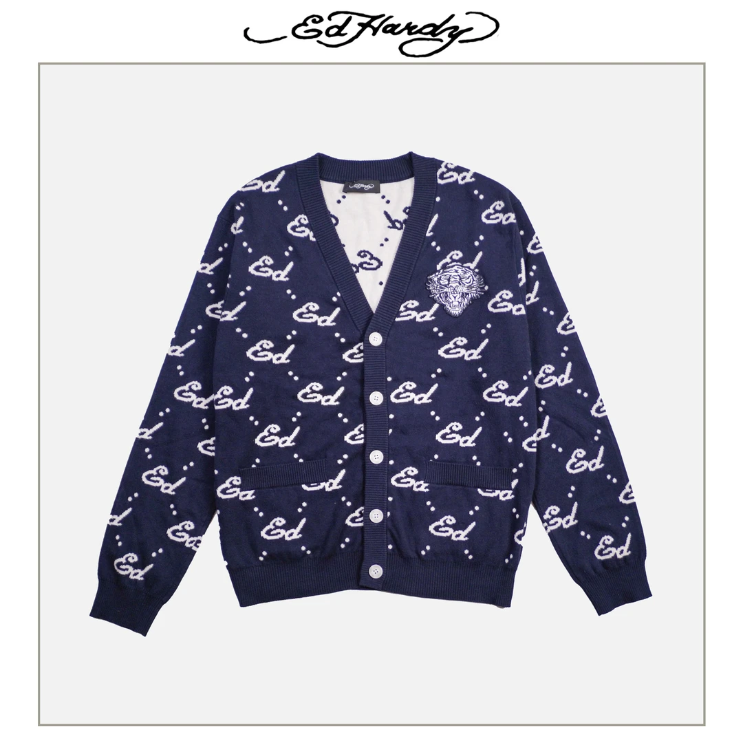 Ed Hardy/埃德哈迪经典满印针织毛衣E1QYM331