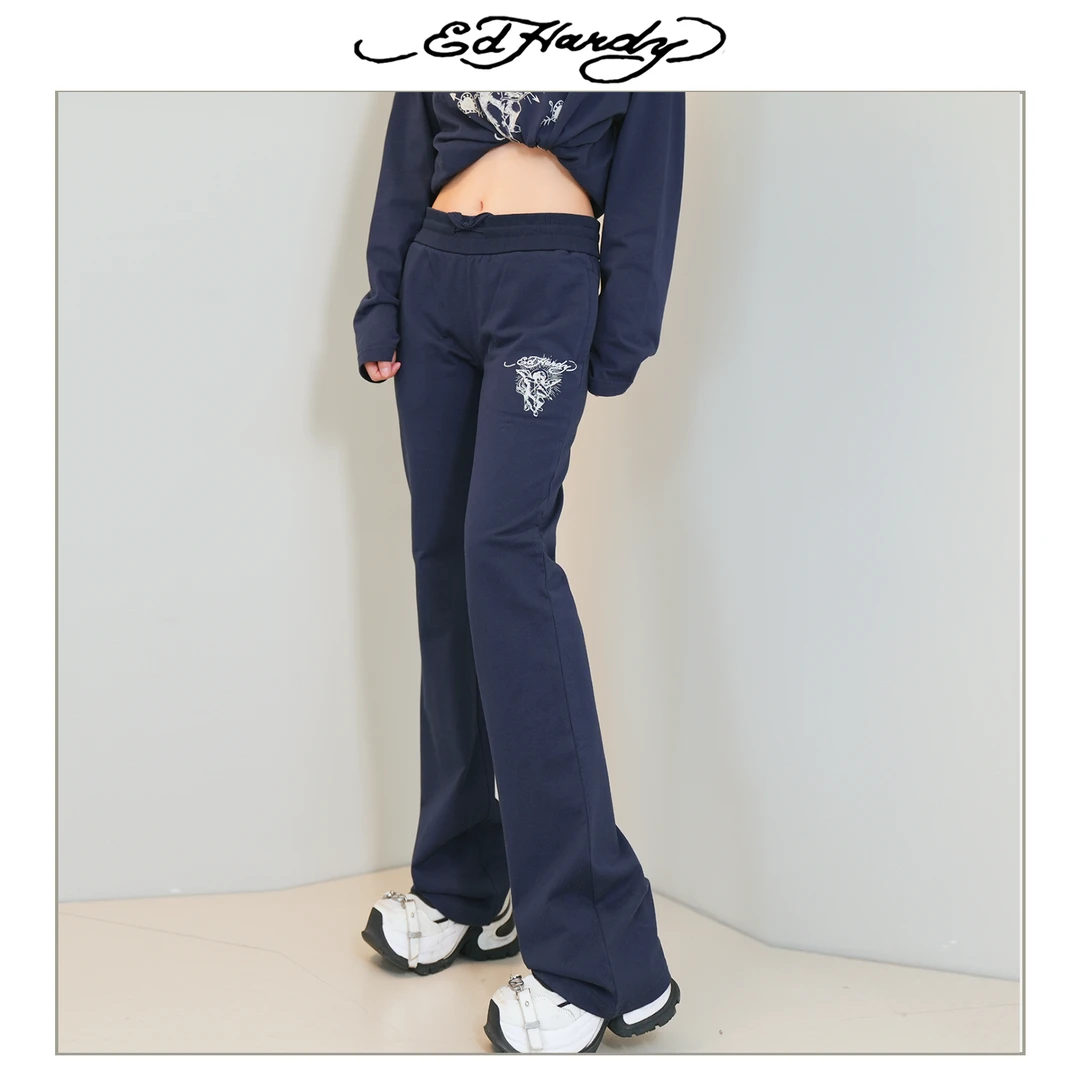 Ed Hardy/埃德哈迪爱神丘比特针织宽松时尚弹力刺绣牛仔E1QYW323