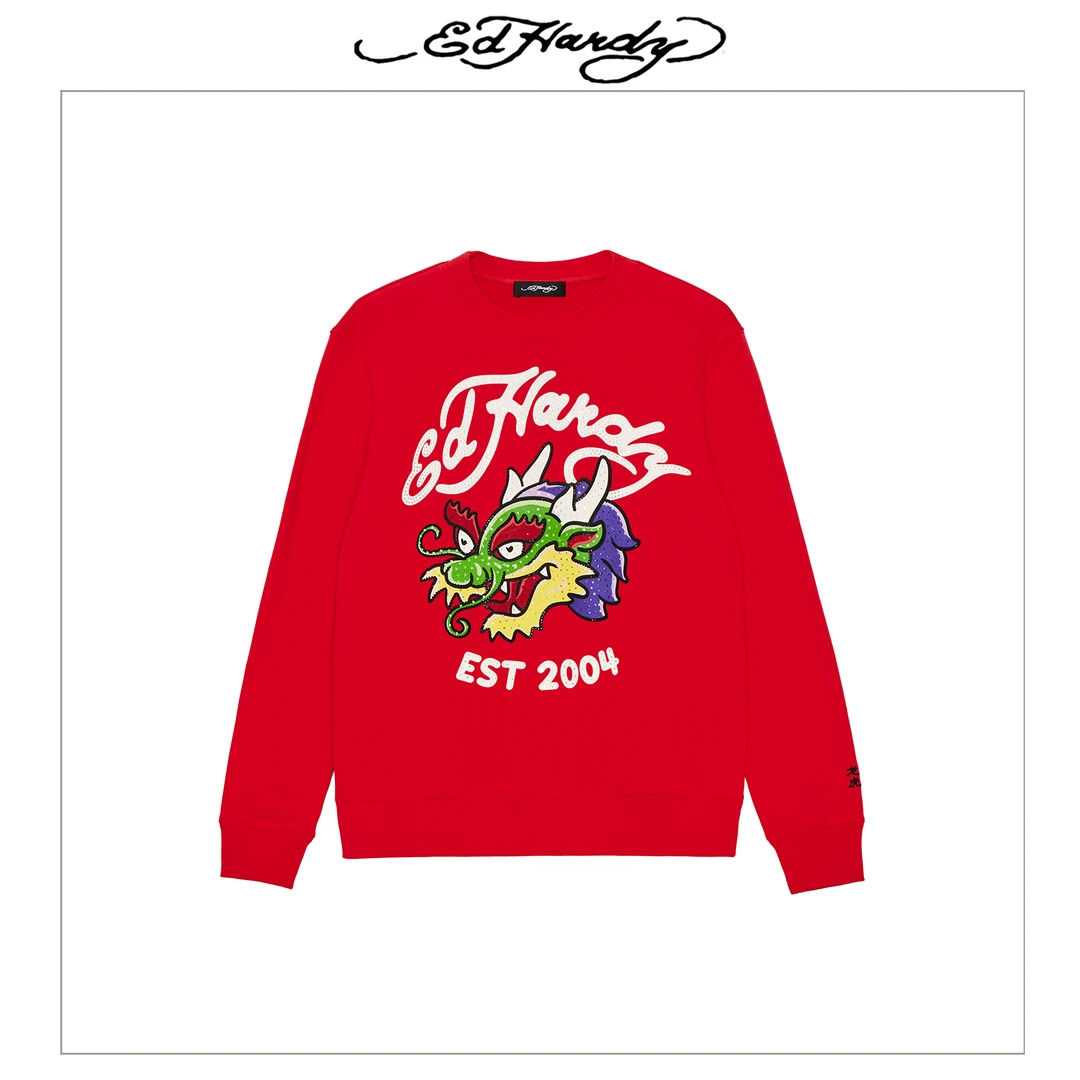 Ed Hardy/埃德哈迪新春贺岁款龙年限定圆领卫衣E1QAM110