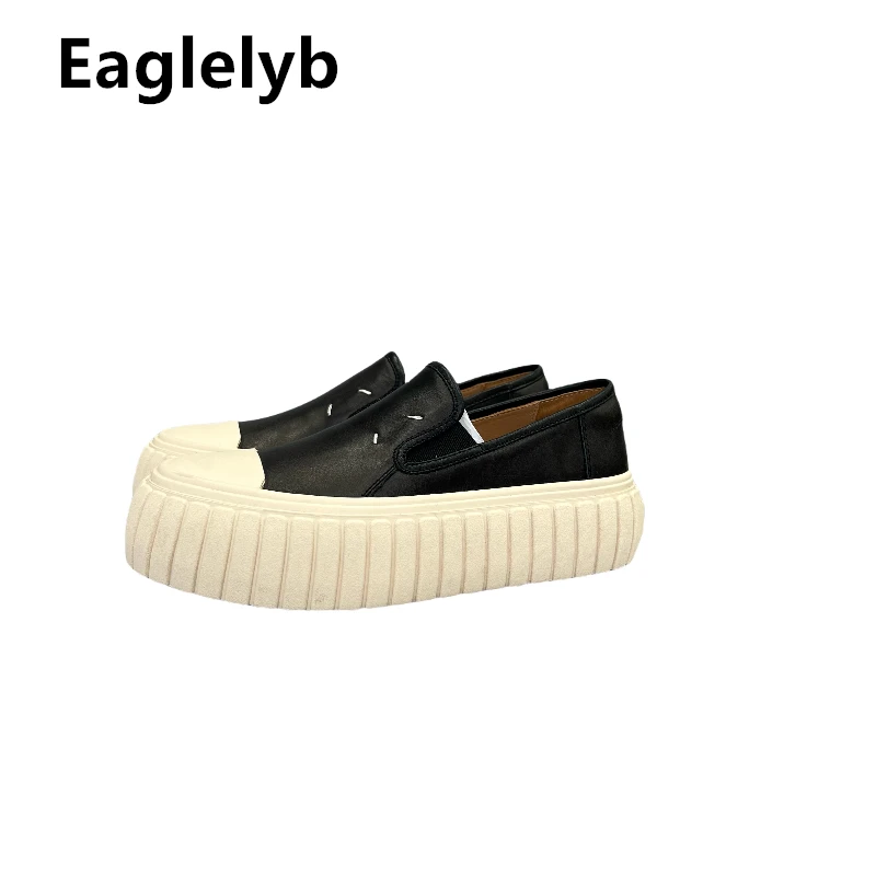 Eaglelyb  真皮 潮流时尚松糕懒人鞋厚底经典透气休闲四猫眼鞋