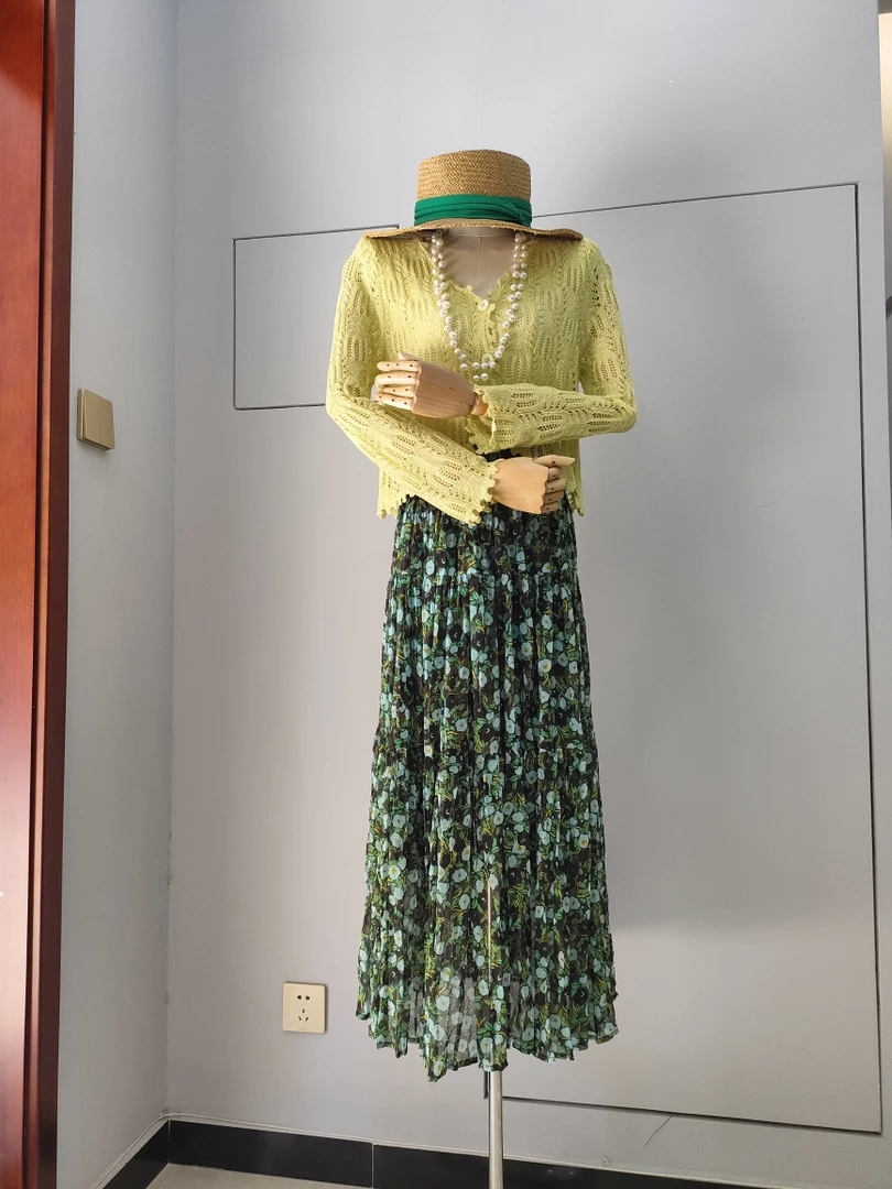 【茜煕家】(101)宝藏的2023年时尚绿色碎花裙(找到相应编码下单)