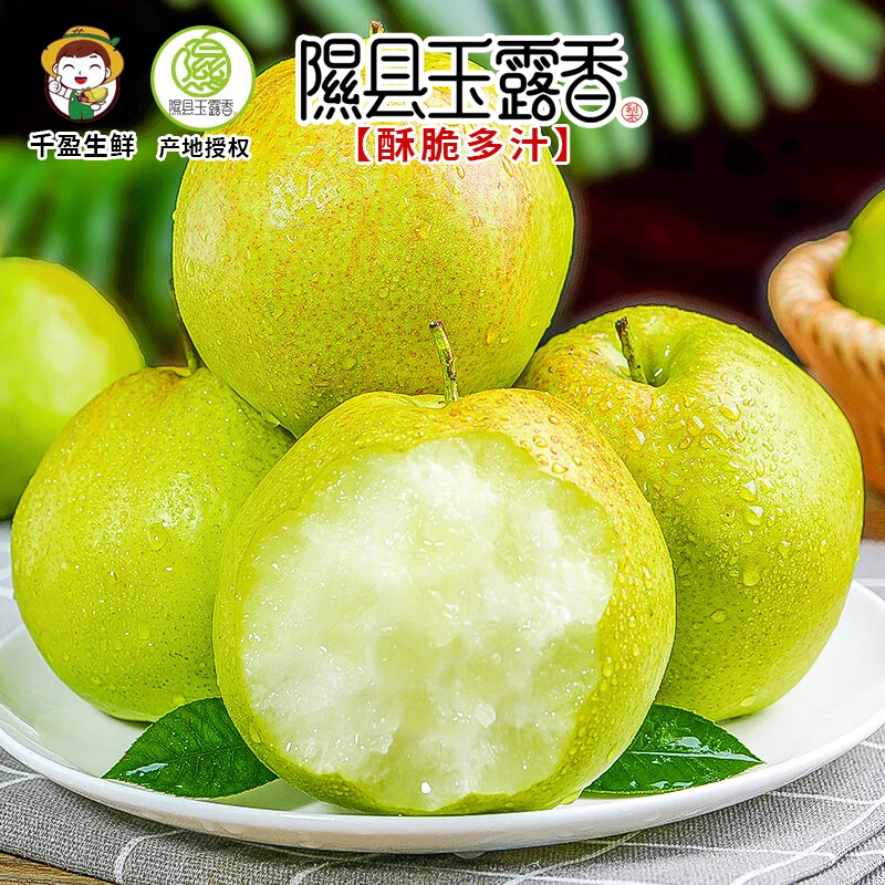 正宗山西隰县玉露香梨8.5斤18颗装皮薄肉厚礼盒装