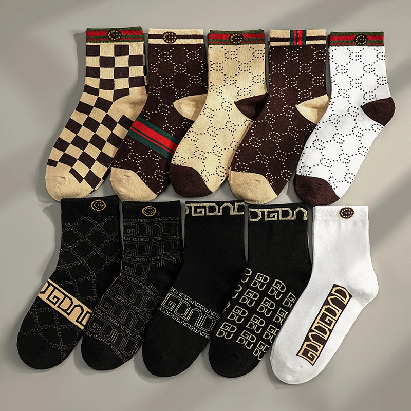 袜子法式男中筒秋冬保暖复古透气ins潮百搭轻奢潮牌袜秋季潮女