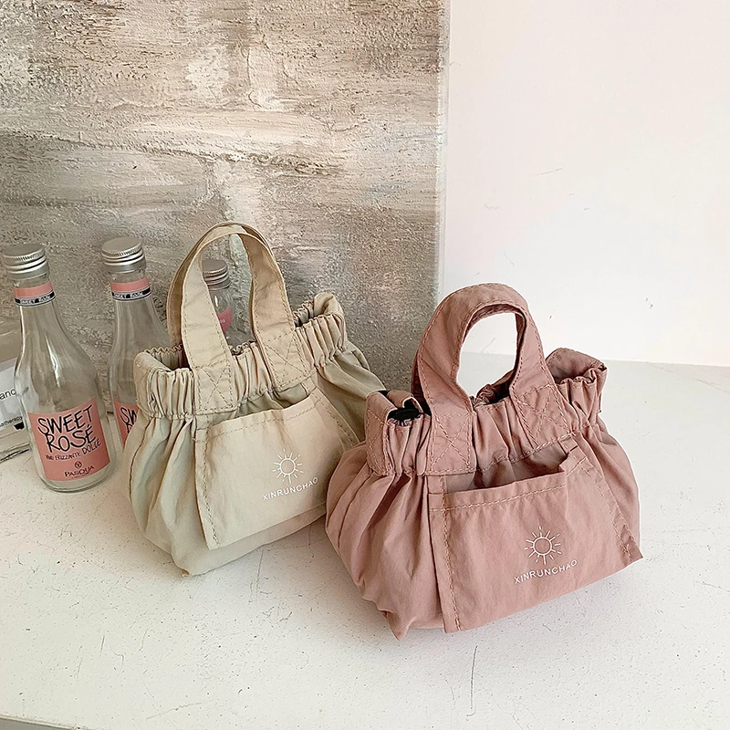 2024夏天散步小包包马卡龙日系可折叠轻便斜挎包上班迷你小拎包女