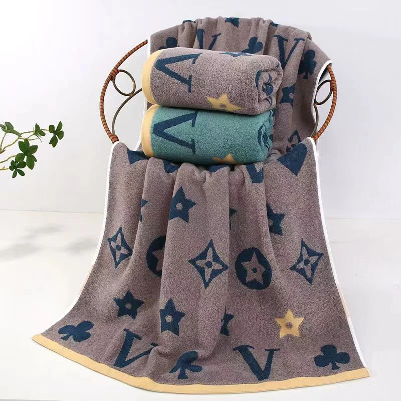 老花纯棉浴巾柔软亲肤