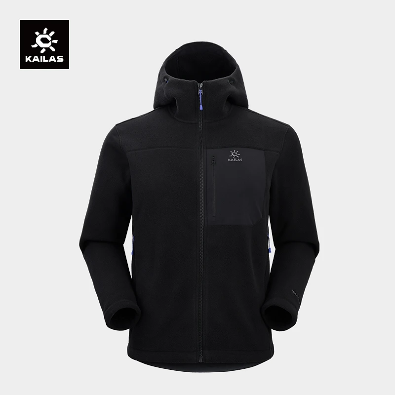 Kailas/凯乐石抓绒衣防风保暖防静电户外徒步运动连帽开衫外套 男