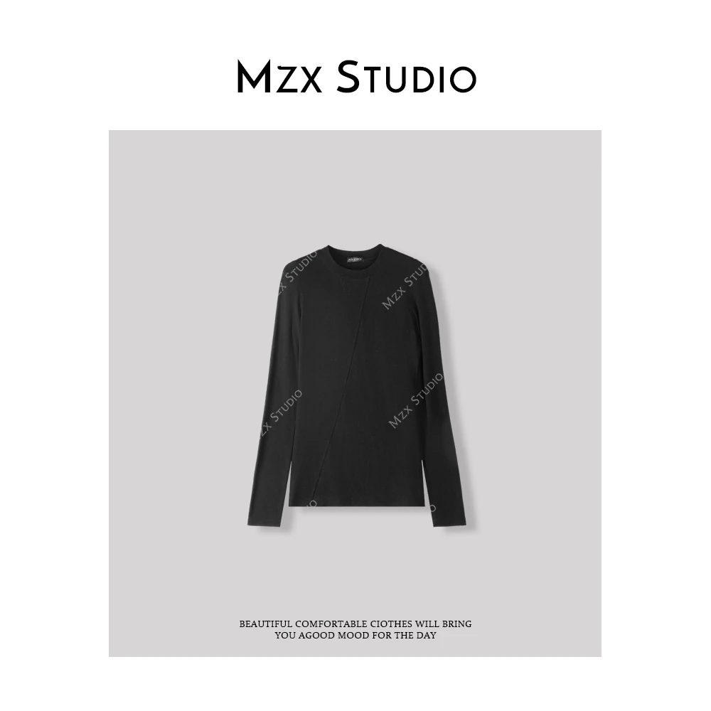 MZX 春季斜裁不对称长袖打底衫SY6824-D