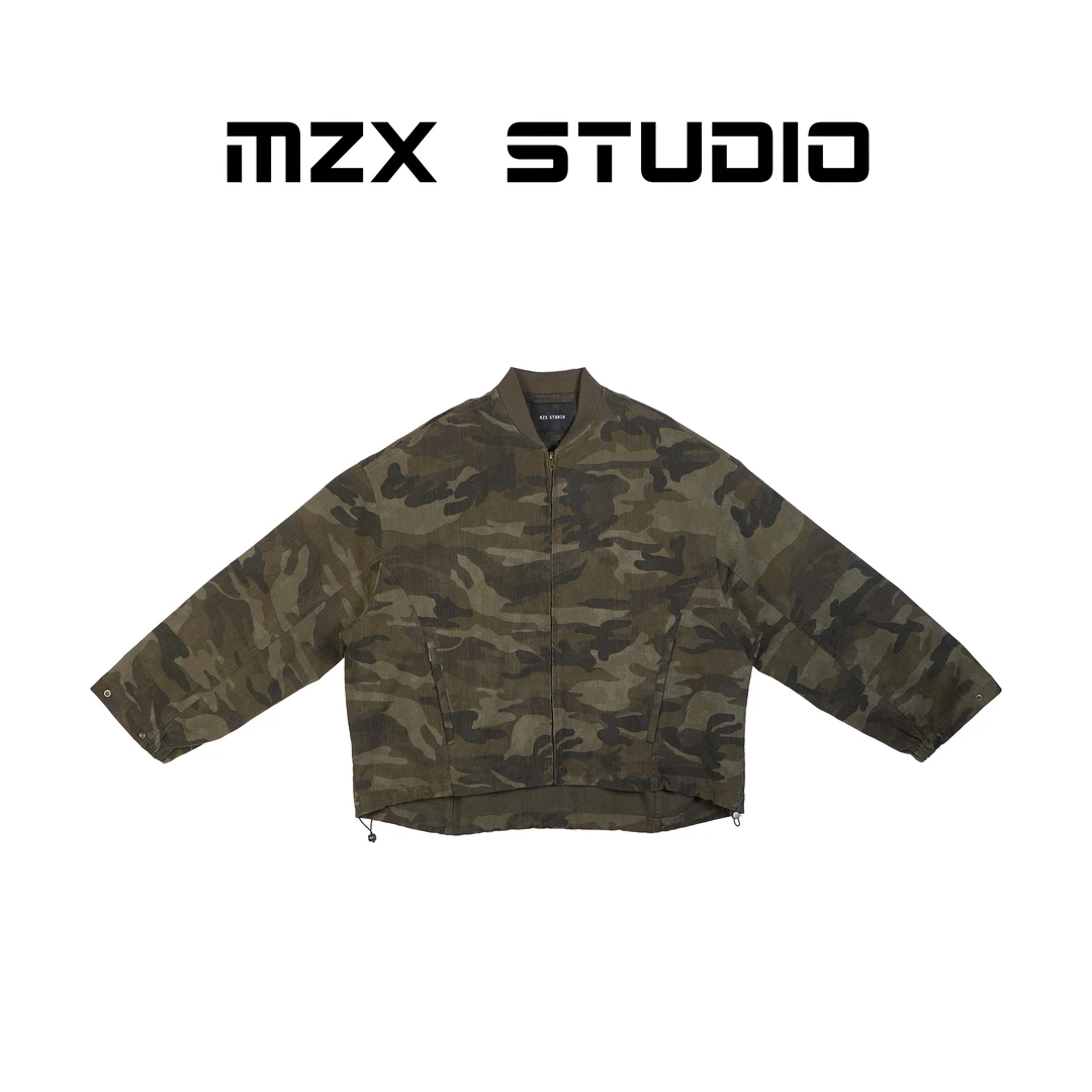 MZX 迷彩棒球领宽松长袖外套WT8980-D