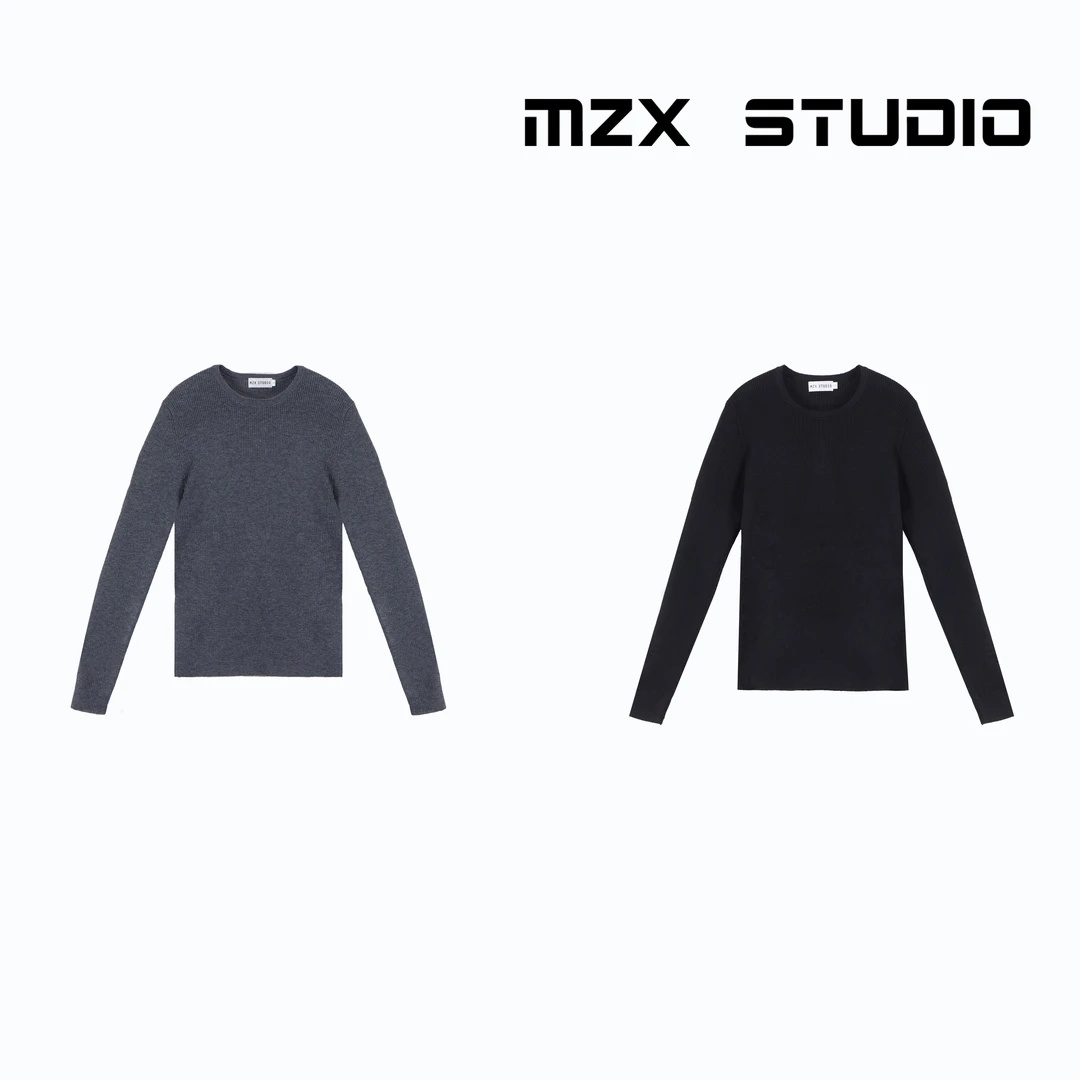 MZX STUDIO 秋冬圆领打底长袖针织衫MY8806