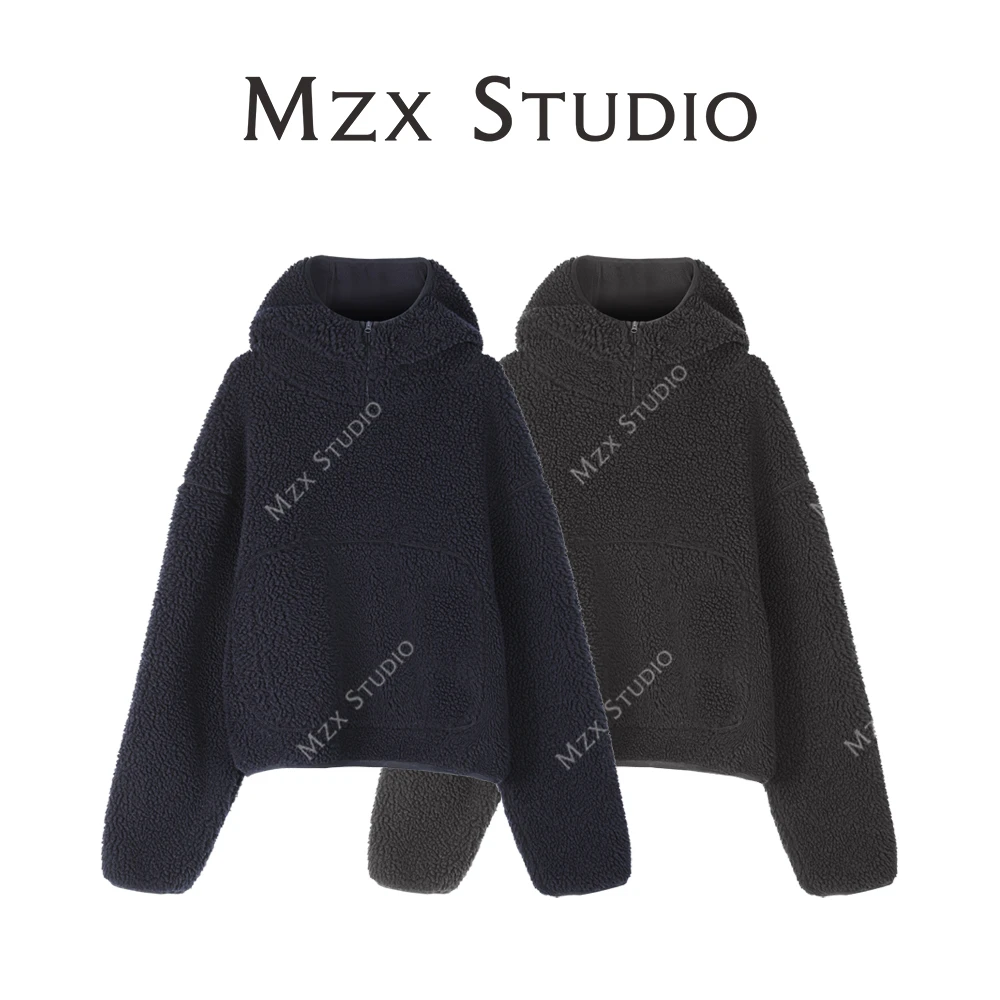 MZX 摇粒绒宽松连帽慵懒卫衣SY6642-Y