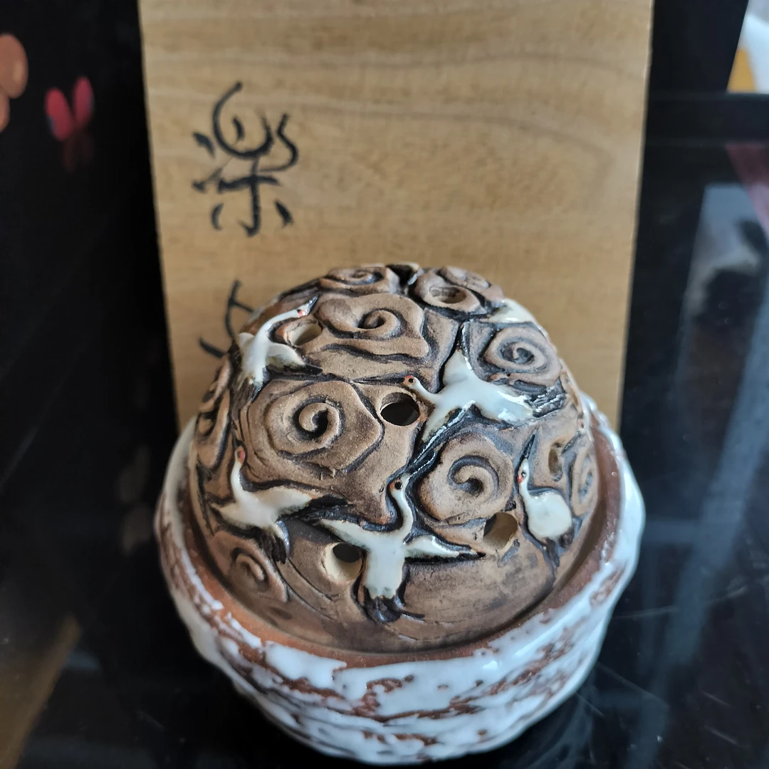 玲珑堂精品柴烧手捏陶土香炉