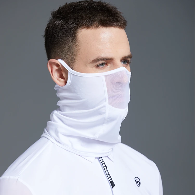 高尔夫面罩男款防晒口罩冰丝户外运动脸罩轻薄纯色套头吸汗护脖护