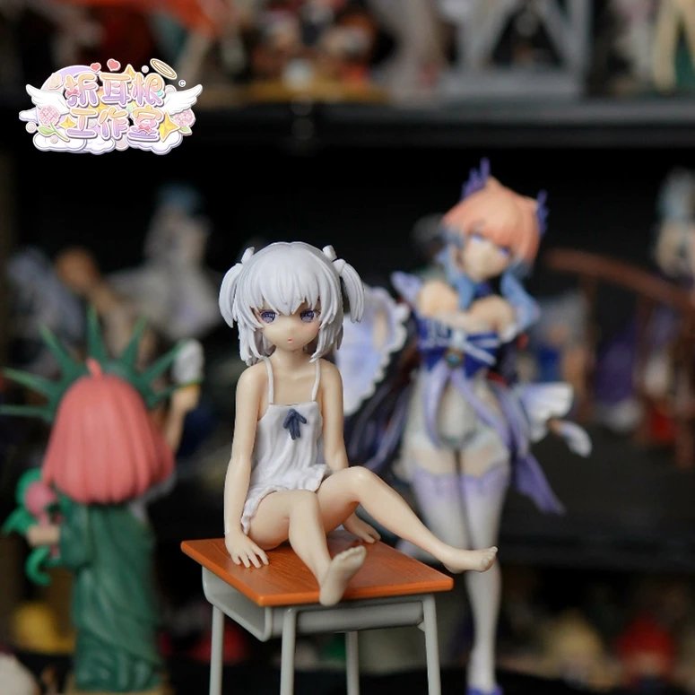 祖国版小玩具 睡衣真白 白幼瘦连衣裙 动漫原画角色车载摆件手办