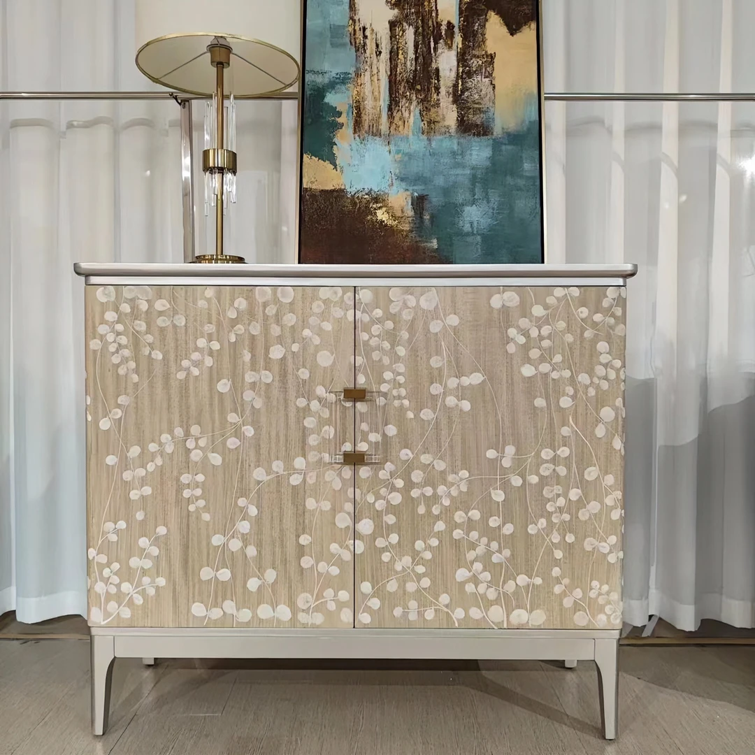 美克风轻奢简约双门餐边柜客厅家用艺术边柜