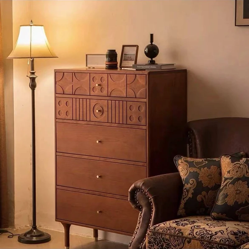 【马德里五斗柜】做旧5储藏风艺术刊物斗柜边柜北欧简约五斗橱家用