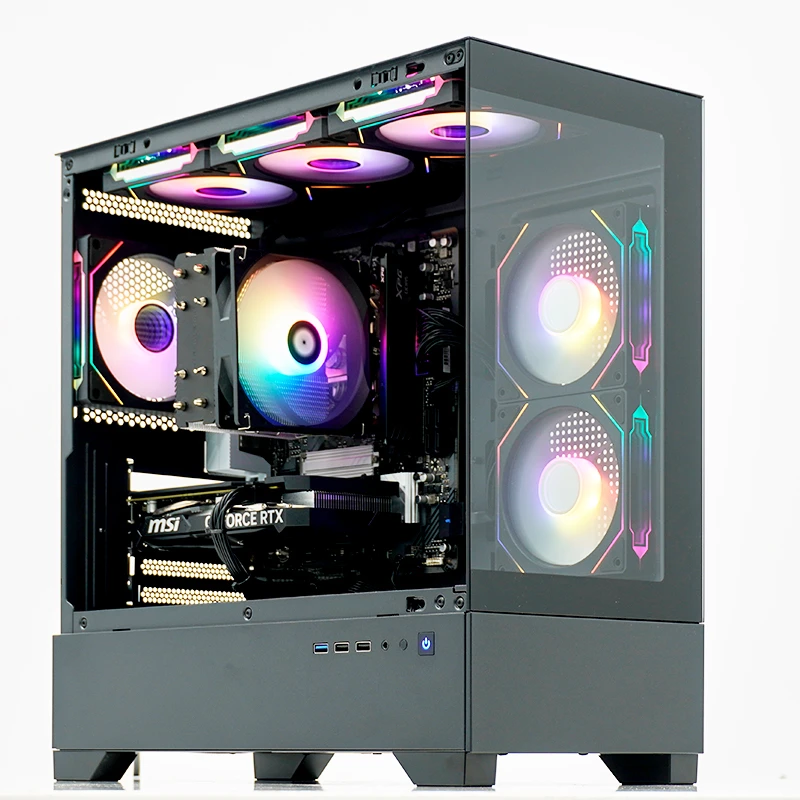 AMD锐龙R5 7500F微星RTX5060显卡电竞游戏台式RGB电脑主机DDR5