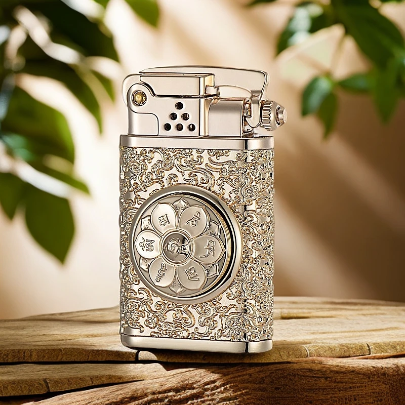 佐罗六字真言 盔甲黄铜煤油打火机【需自配油】