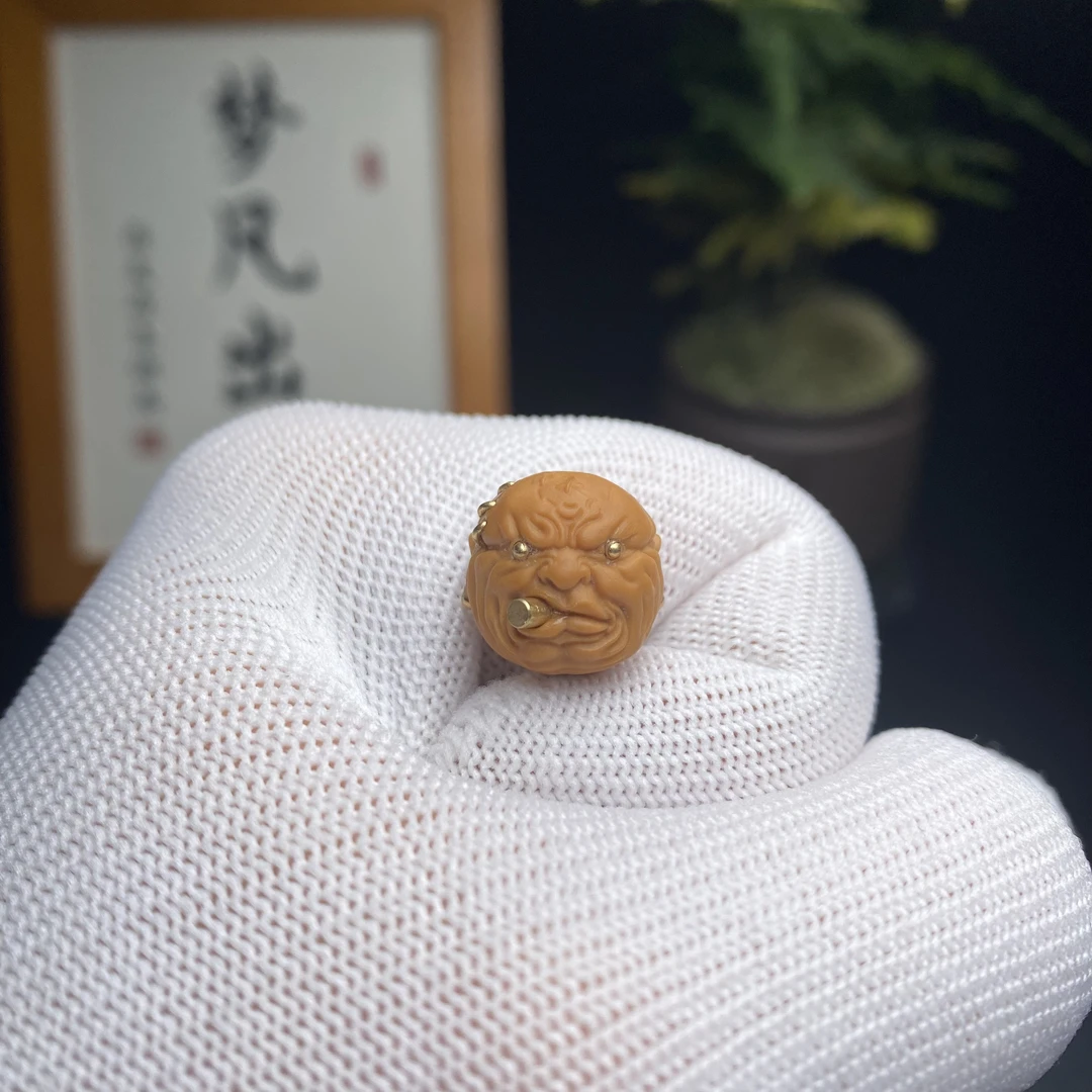 梦凡出品—刀疤烟鬼王猴头单颗，满镶嵌